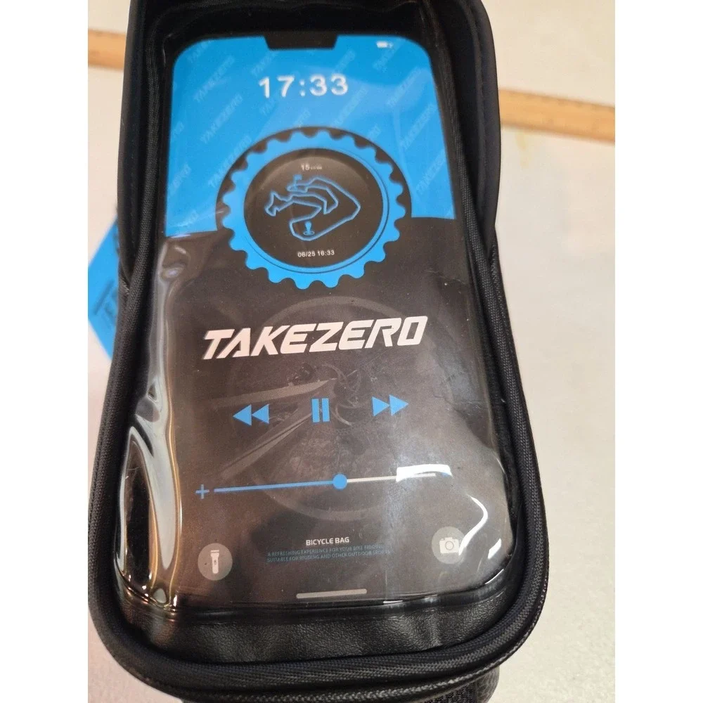 TAKEZERO Bicycle Handlebar Bag Phone Mount Touchscreen Waterproof Cycling Pouch